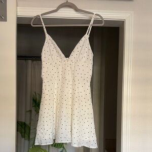 superdown White Polka Dot Mini Dress